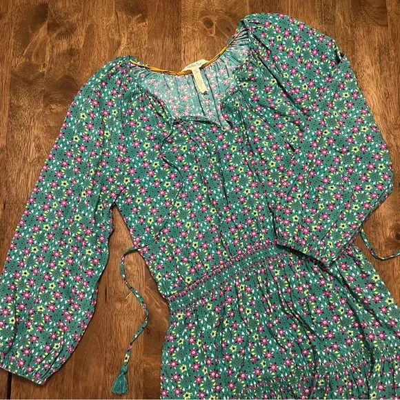 Matilda Jane Age of Aquarius Brilliant Daydream Smocked Midi Dress S Milkmaid - Picture 2 of 8